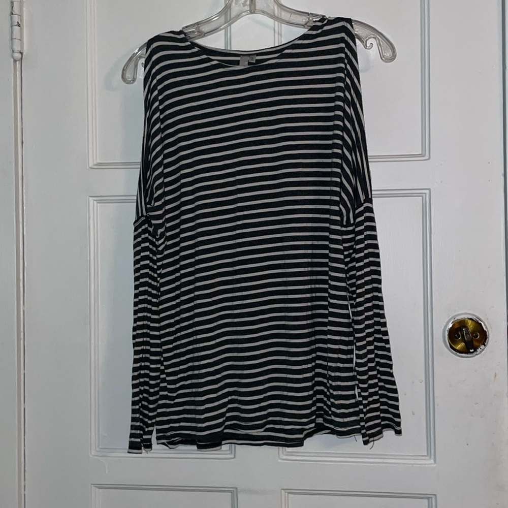 Long sleeved striped shirt